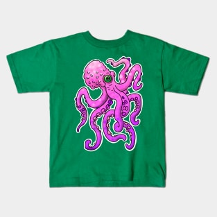 Cute pink octopus design Kids T-Shirt